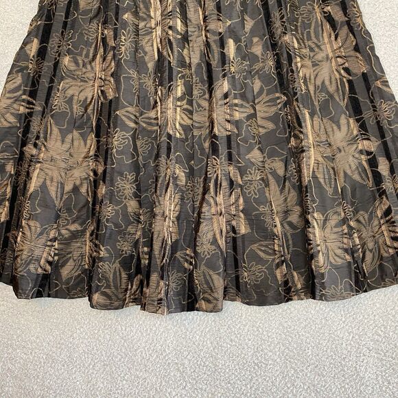 Coldwater Creek Pleated Velvet Floral Skirt Whimsigoth Fairy Grunge M Sz 10-12 - Picture 13 of 16